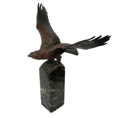 Antique Vienna Bronze Eagle By Bergman