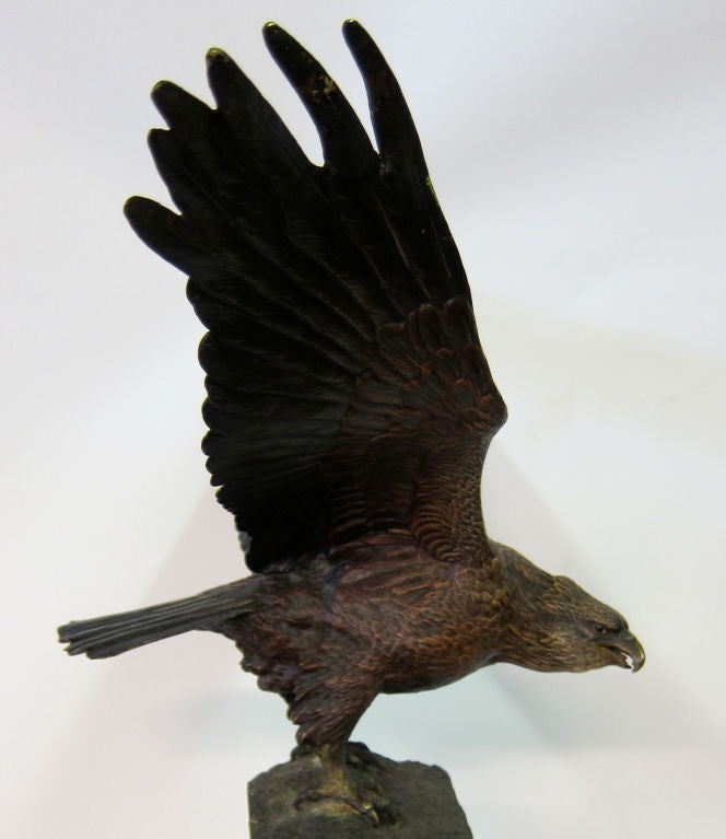 German Vienna Bronze Eagle By Bergman