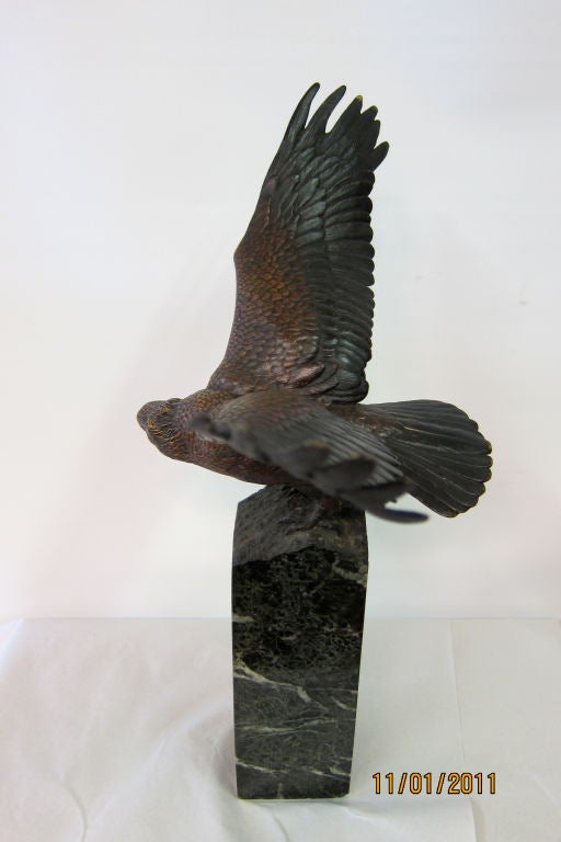 20th Century Vienna Bronze Eagle By Bergman