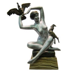 Art Deco Polychromed Bronze