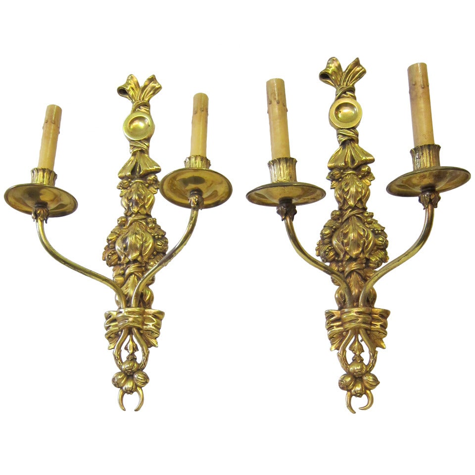 Set of Four Wall Sconces For Sale