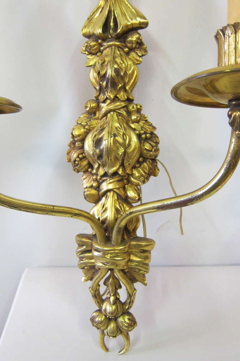 French Set of Four Wall Sconces For Sale
