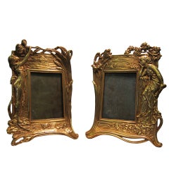 Antique Pair, Art Nouveau Frames