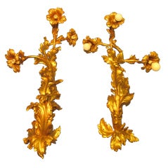 Dore' Bronze Art Nouveau Period Sconces