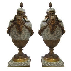Empire Marble & Ormolu Urns