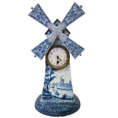 Vintage European Pottery Clock