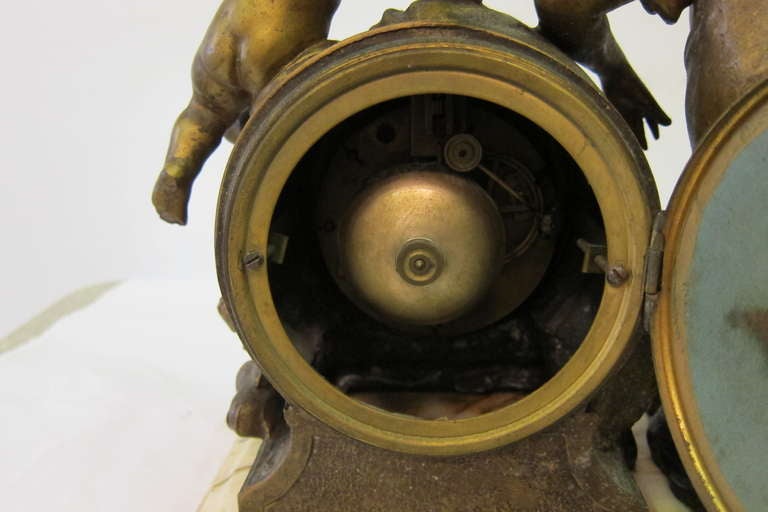 Art Nouveau Figural Mantel Clock For Sale 2