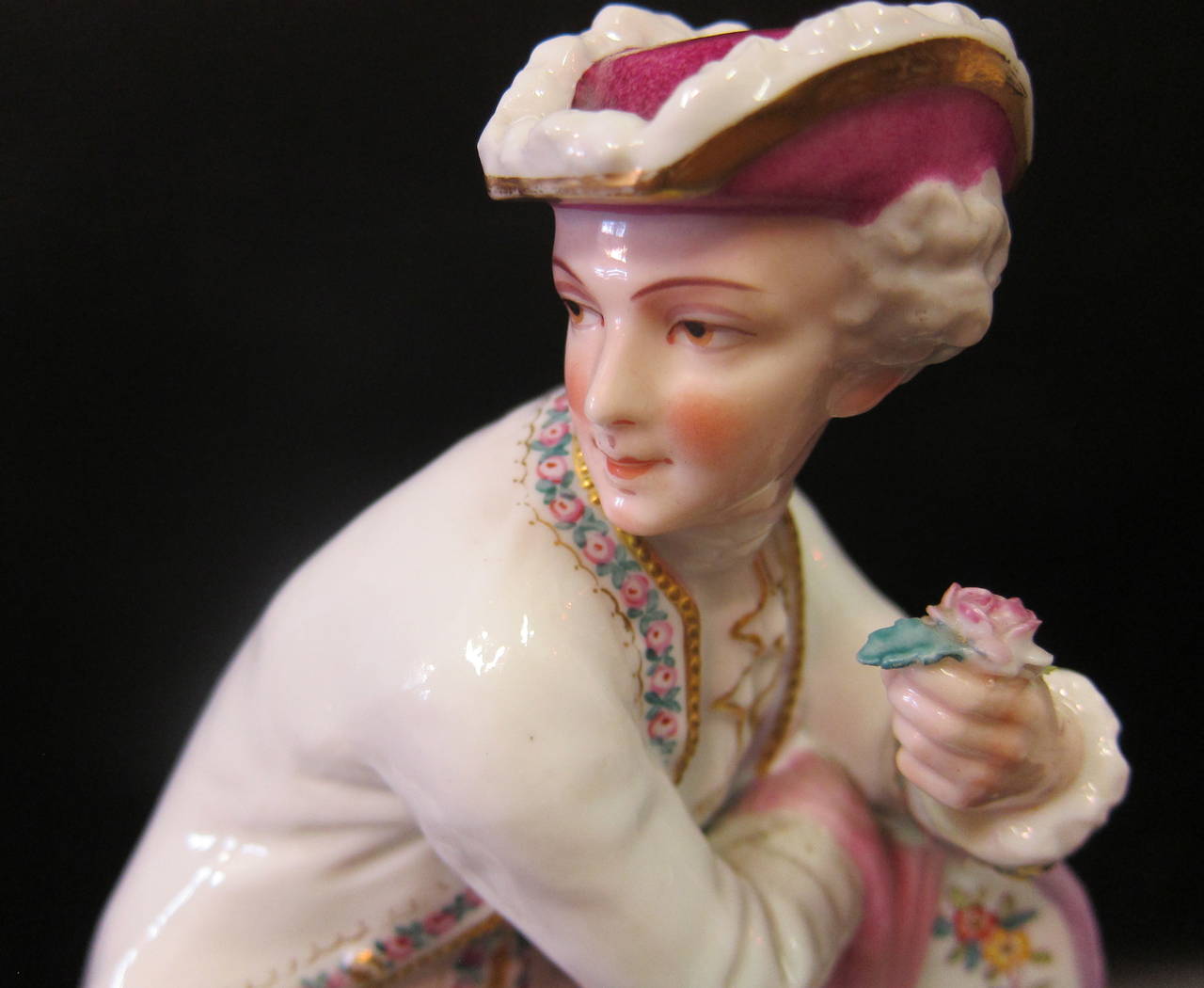 German Large 19th century porcelain Figural Salt Cellars For Sale