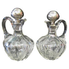 Antique Scottish Crystal Decanters, Two Available