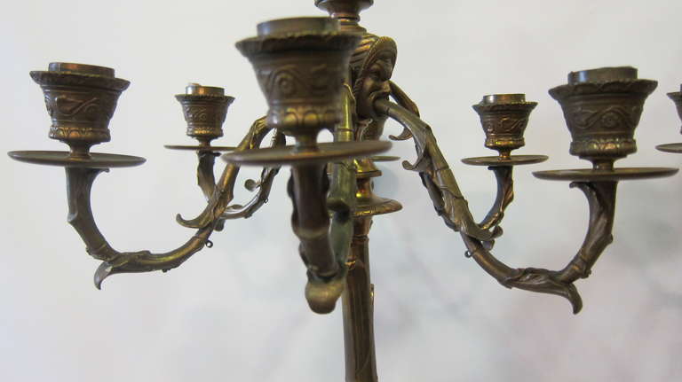 French Bronze Candelabras, 19th century