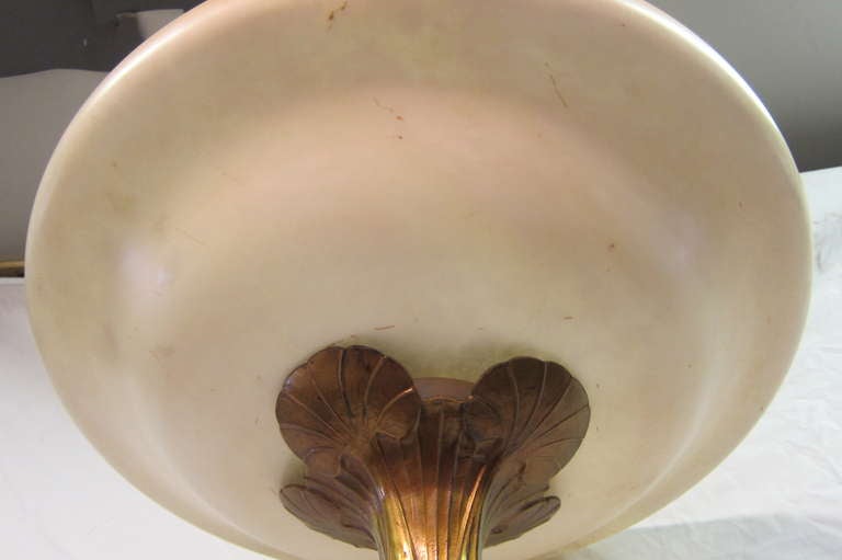Art Nouveau Bronze & Alabaster Floor Lamp 2