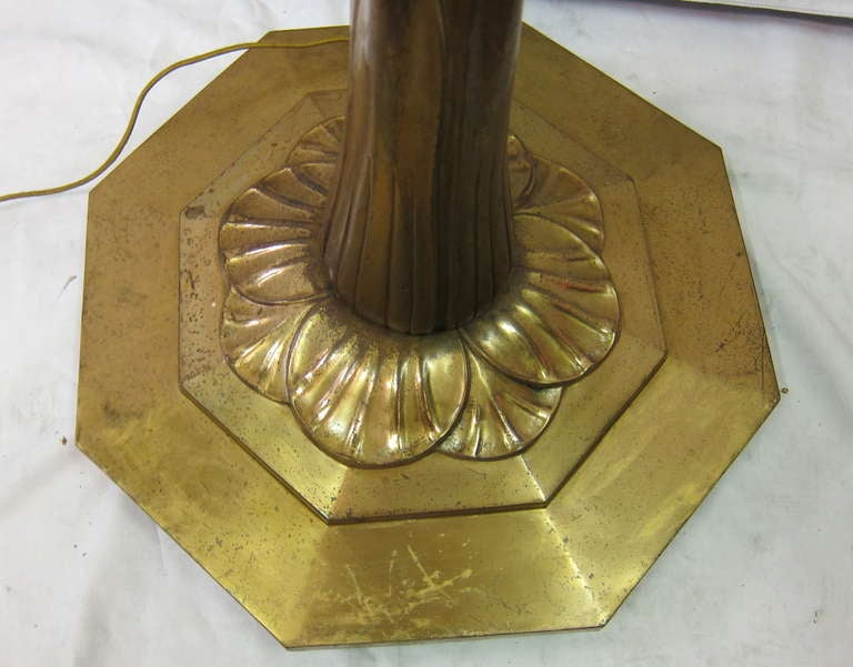 Art Nouveau Bronze & Alabaster Floor Lamp 5