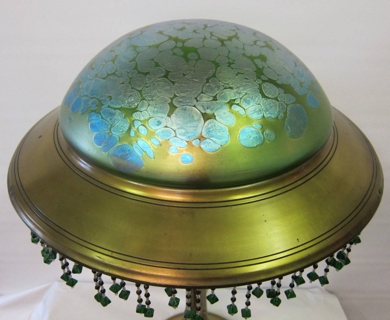 Austrian Loetz Art Nouveau Table Lamp For Sale