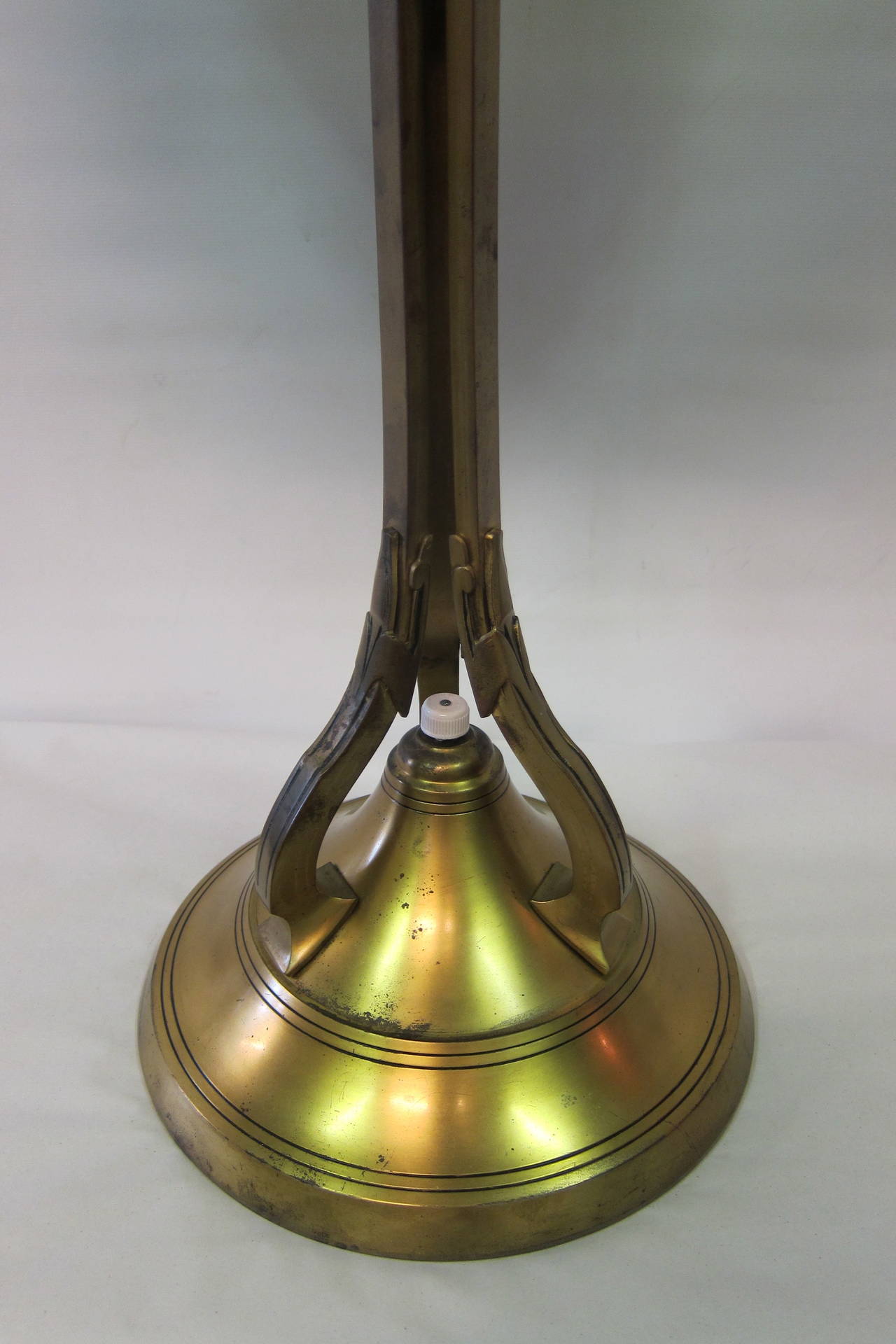 Brass Loetz Art Nouveau Table Lamp For Sale