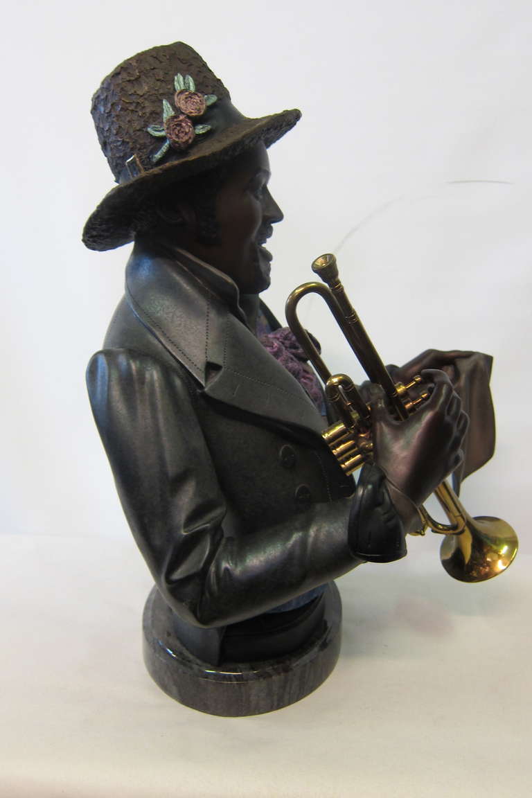 American Bronze Black Jazz Musician For Sale