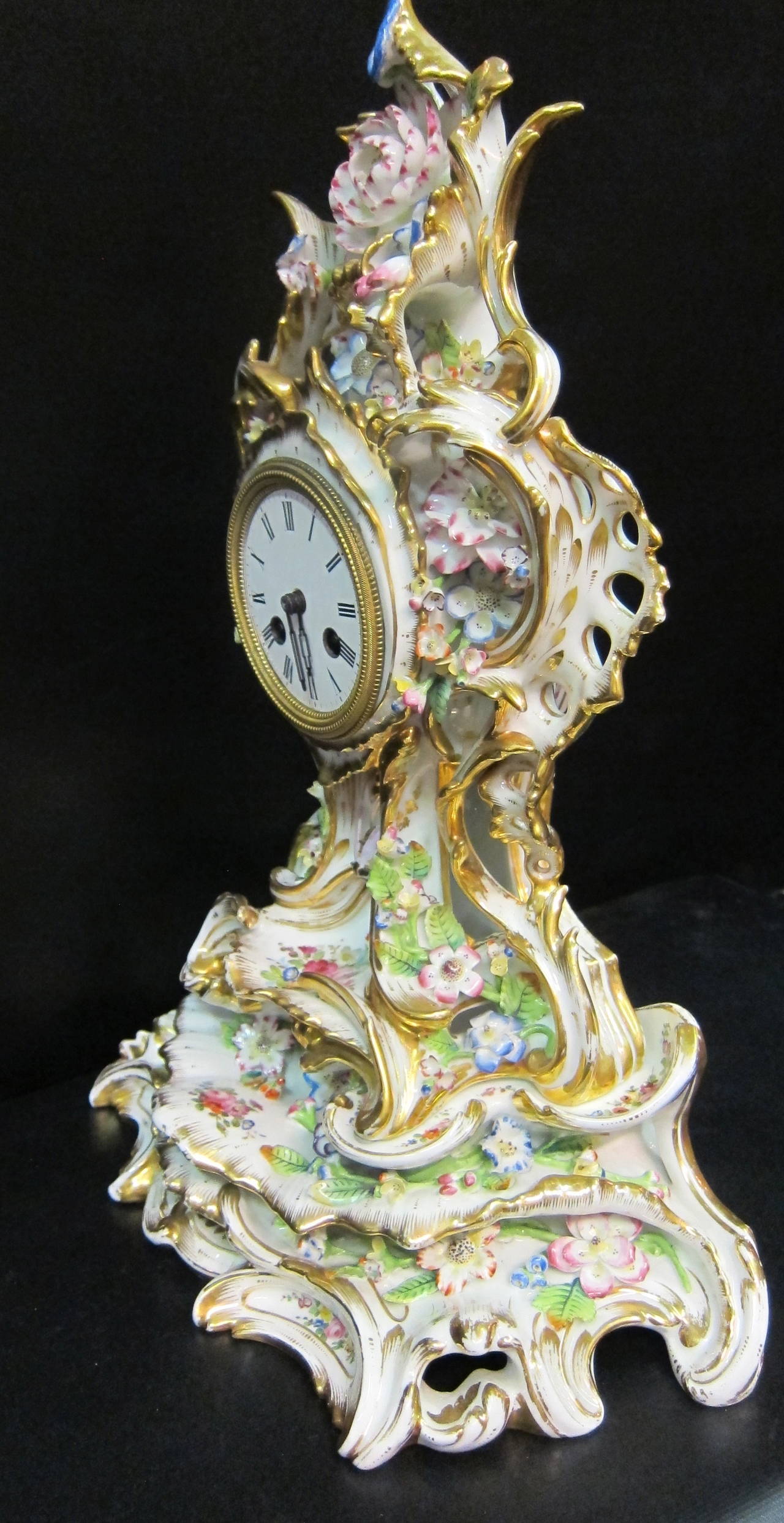 French Paris Porcelain Clock For Sale