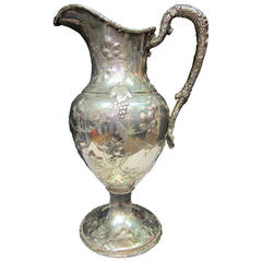 Late 19th Century Sterling Silver Wine Pitcher Made for Tiffany & Co.