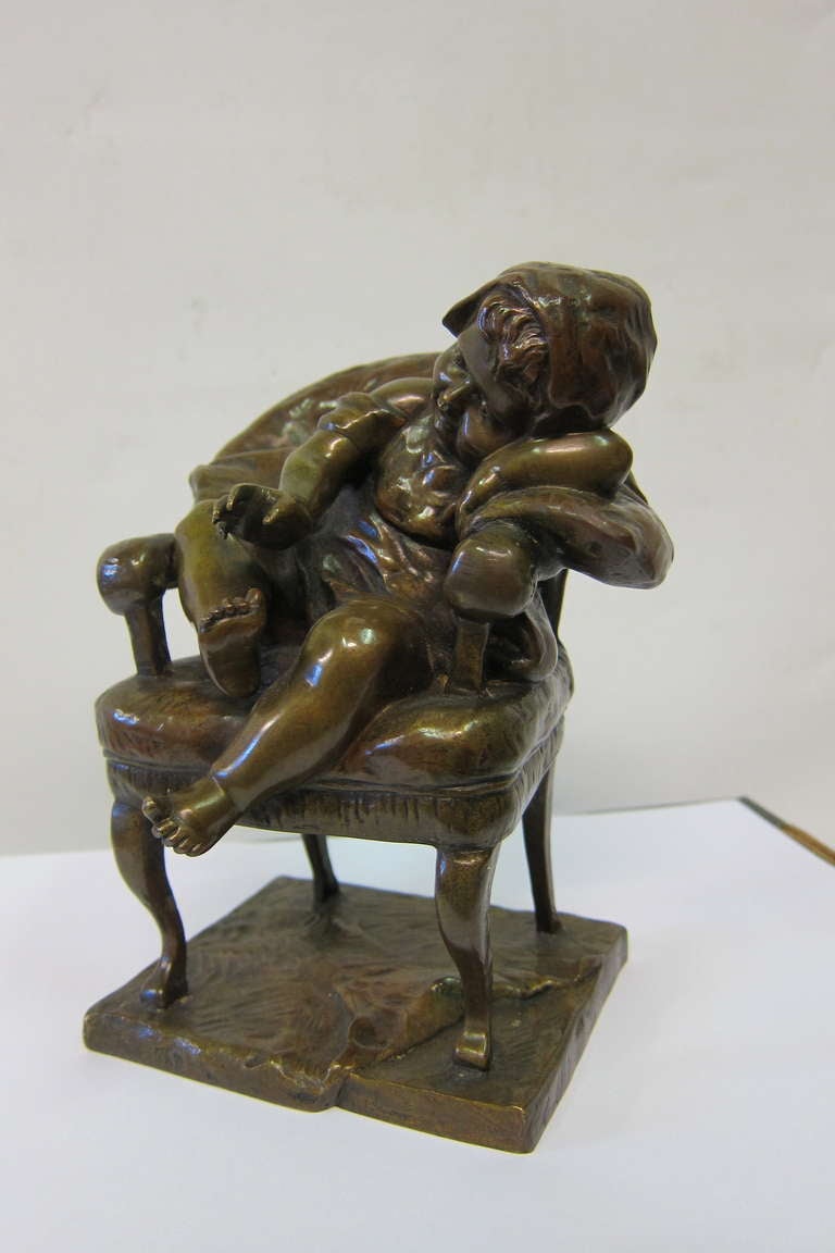 Bronze Seated Child