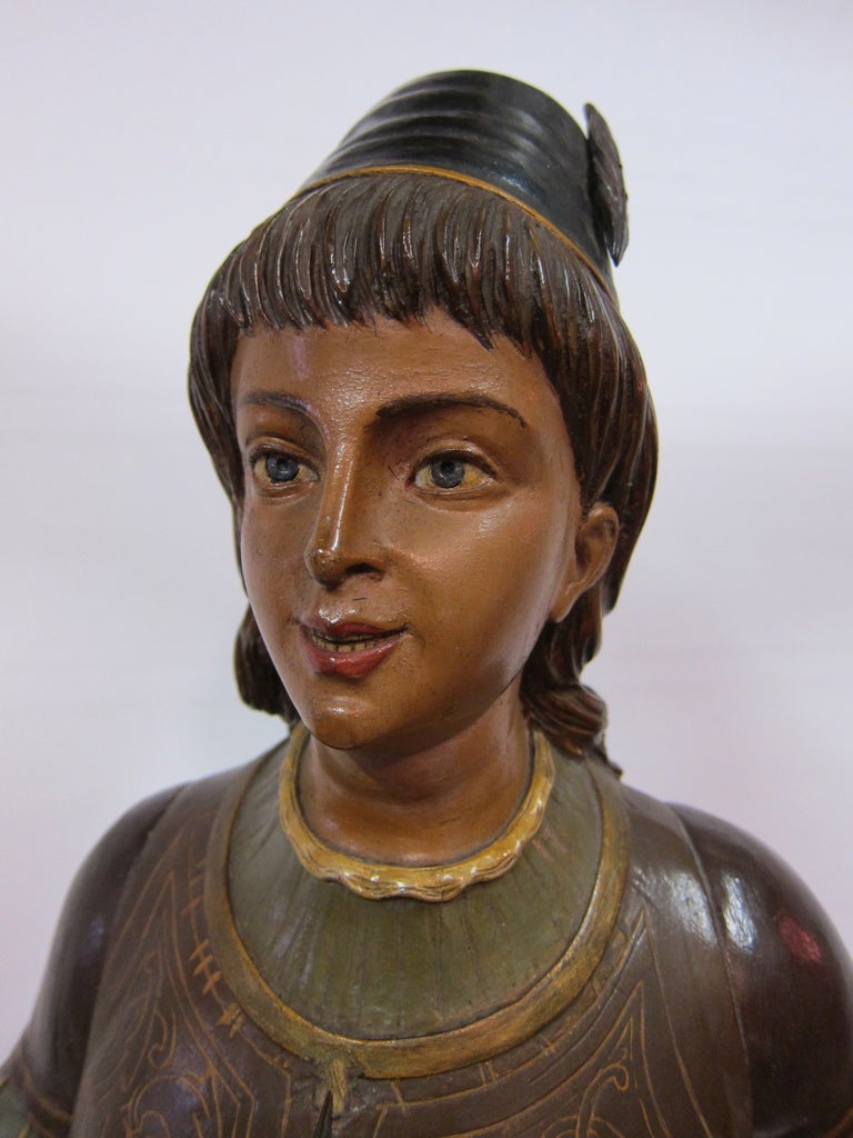 20th century hand carved wooden figure