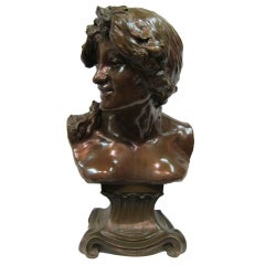 Early 20th century bronze bust
