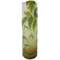 Gallé Cameo Glass Vase