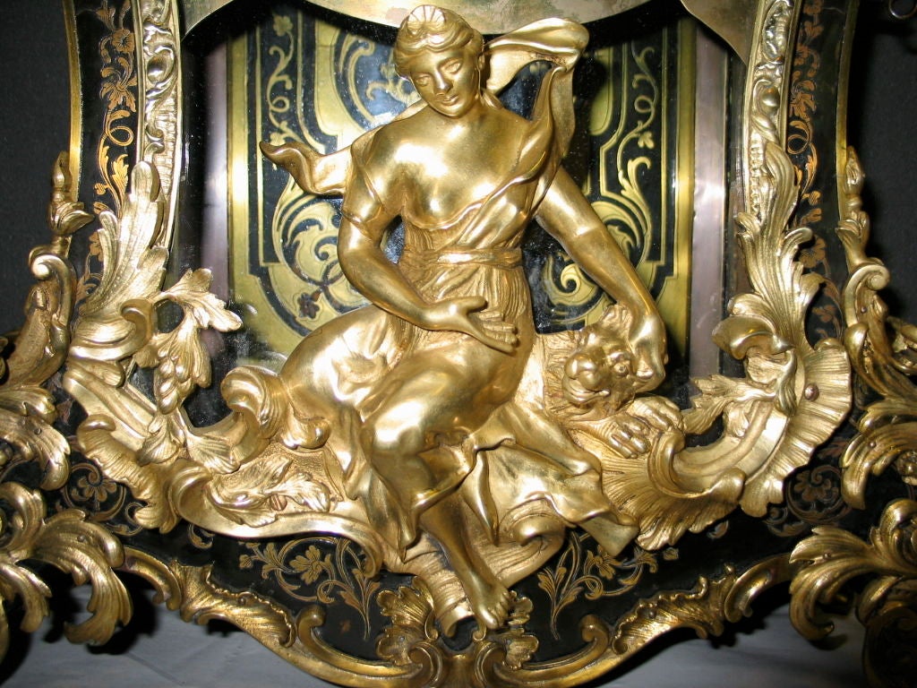 19th Century Extraordinary French Boulle Mantle Clock For Sale