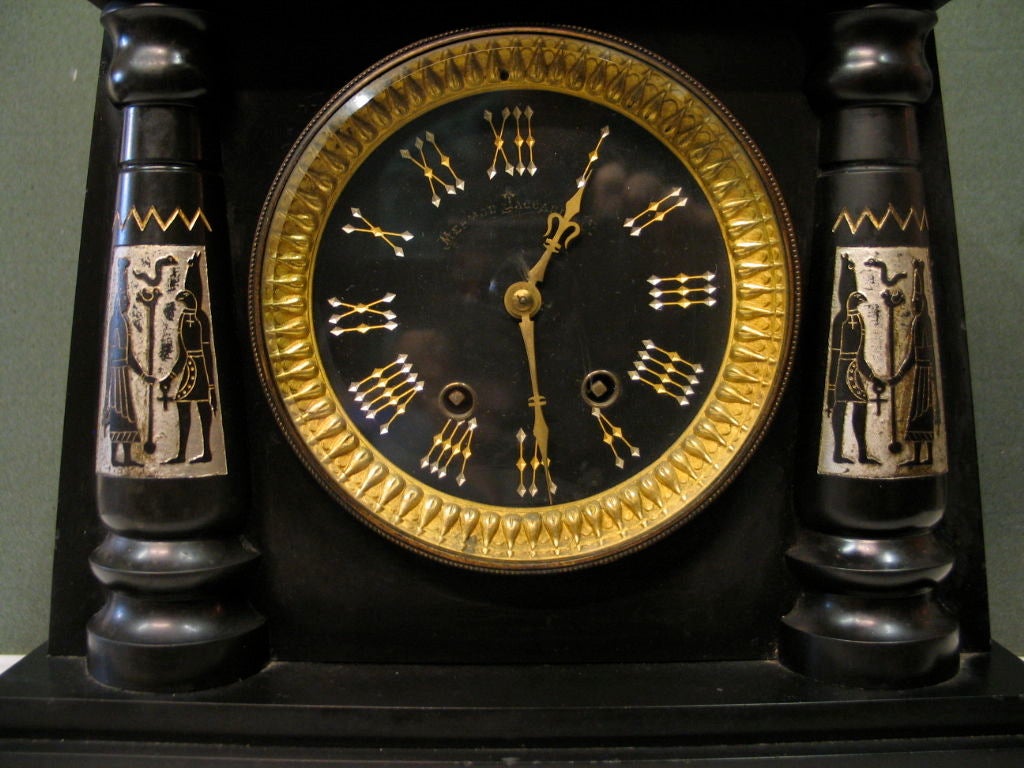 Egyptian Revival Mantle Clock