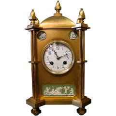Exceptional Gothic-style ladies boudoir clock