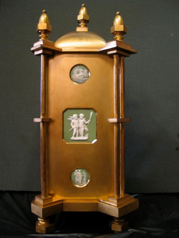 Bronze Exceptional Gothic-style ladies boudoir clock