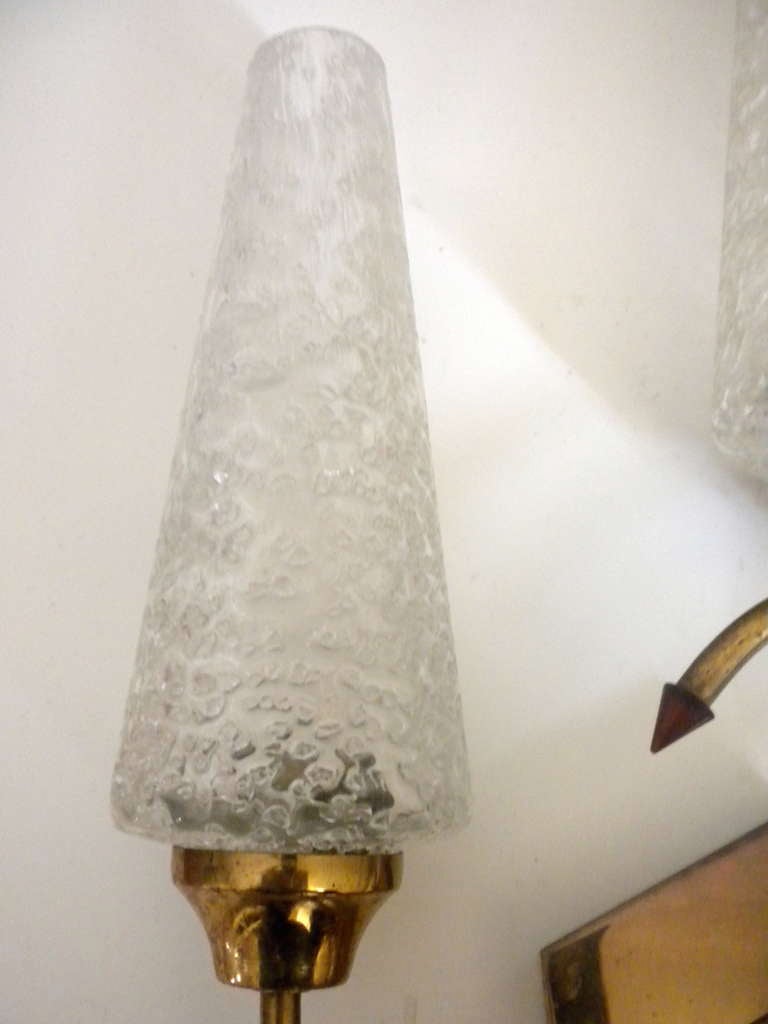 Pair of Large Double Arm Sconces In Good Condition For Sale In Brambleton, VA