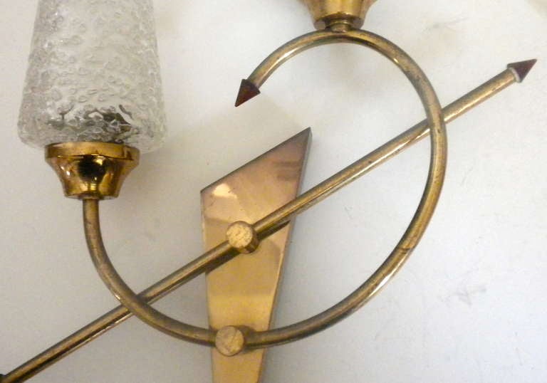 20th Century Pair of Large Double Arm Sconces For Sale