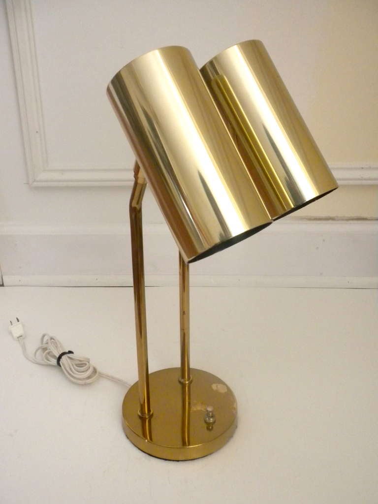 20th Century Koch & Lowy Double Arm Desk Lamp For Sale