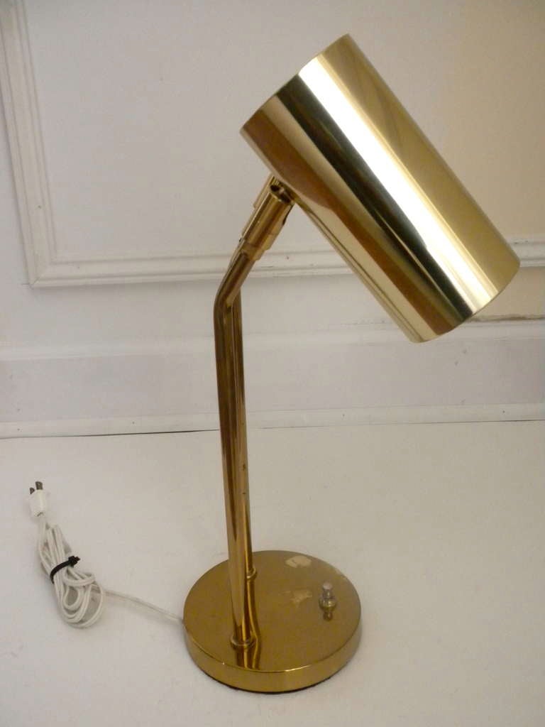 Brass Koch & Lowy Double Arm Desk Lamp For Sale