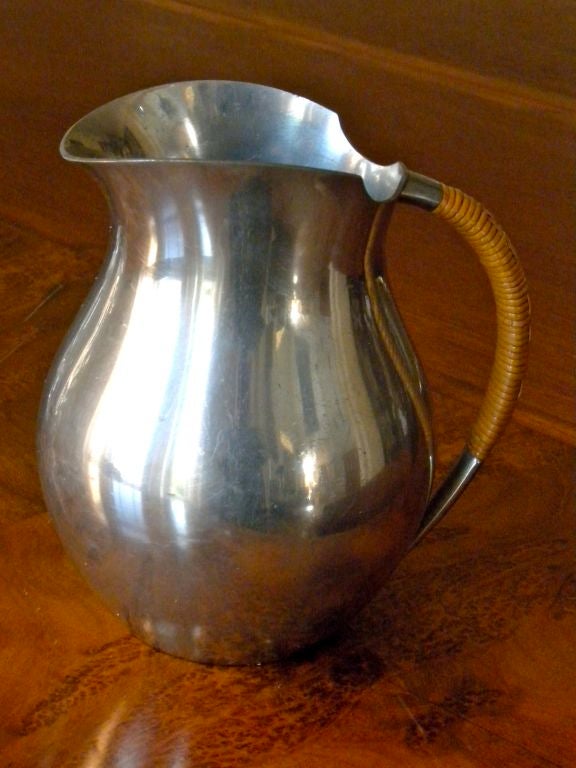 Danish Pewter Pitcher by Just Andersen, Signed