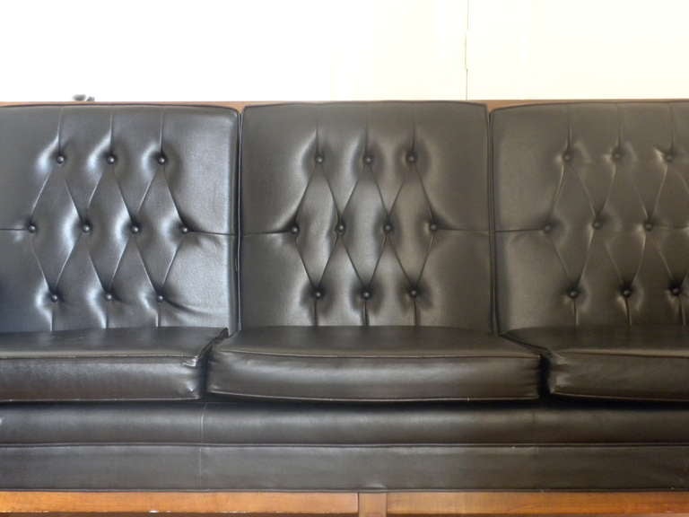 Black Tufted Modern Sofa