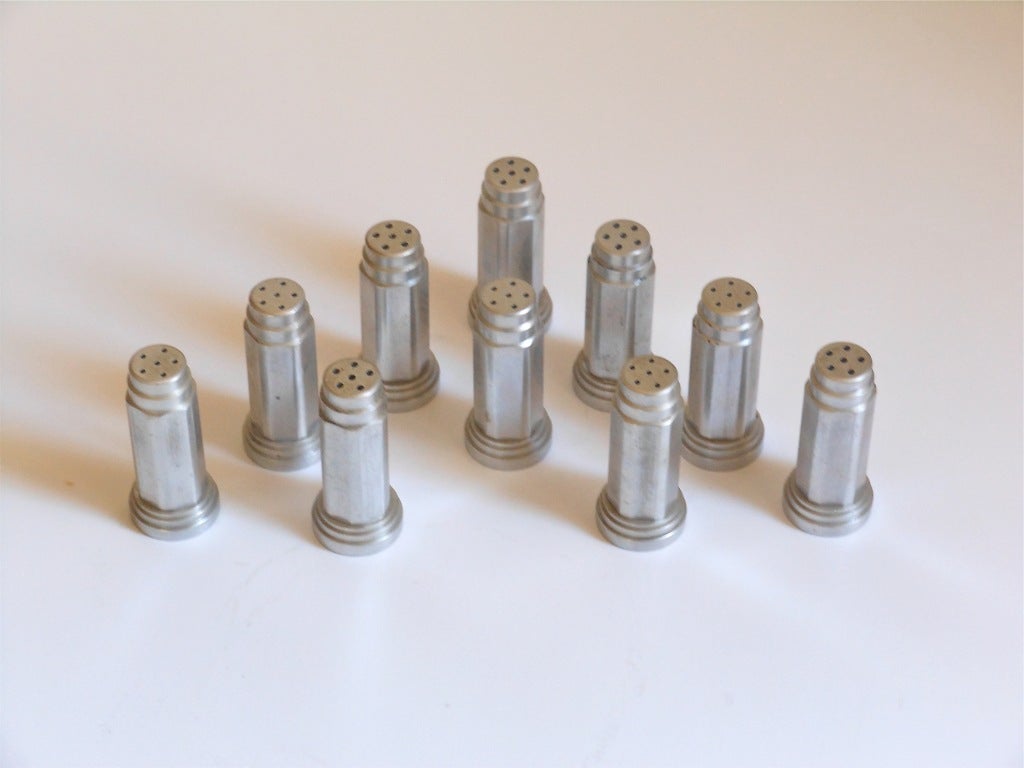 Unknown Set of 10 Art Deco Salt & Pepper Shakers For Sale