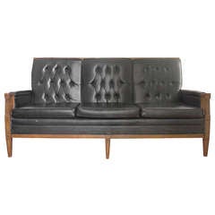 Black Tufted Modern Sofa