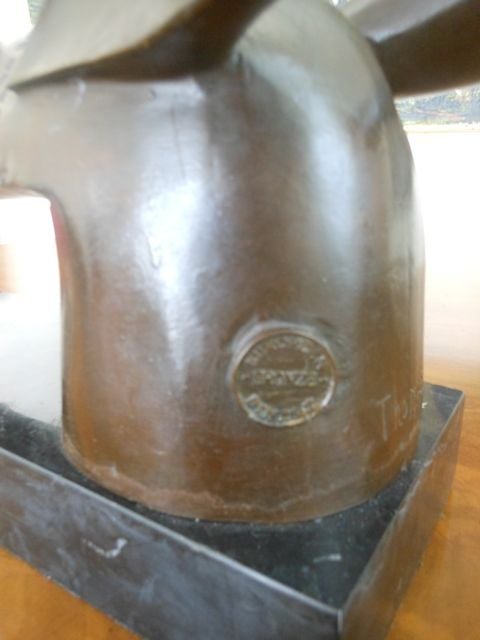 Vintage Bronze Mule Head Sculpture In Excellent Condition In Brambleton, VA