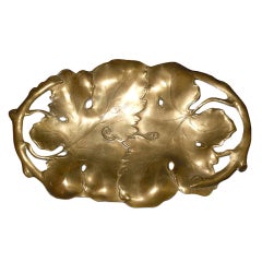 Vintage French Sculptural Leaf Tray