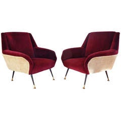 Pair of Gio Ponti Lounge Chairs