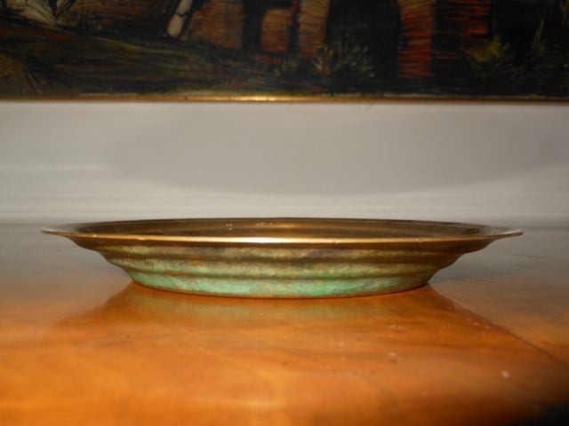 Danish Royal Bronze Art Noveau Dish In Excellent Condition For Sale In Brambleton, VA