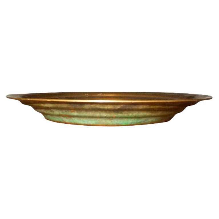 Danish Royal Bronze Art Noveau Dish For Sale