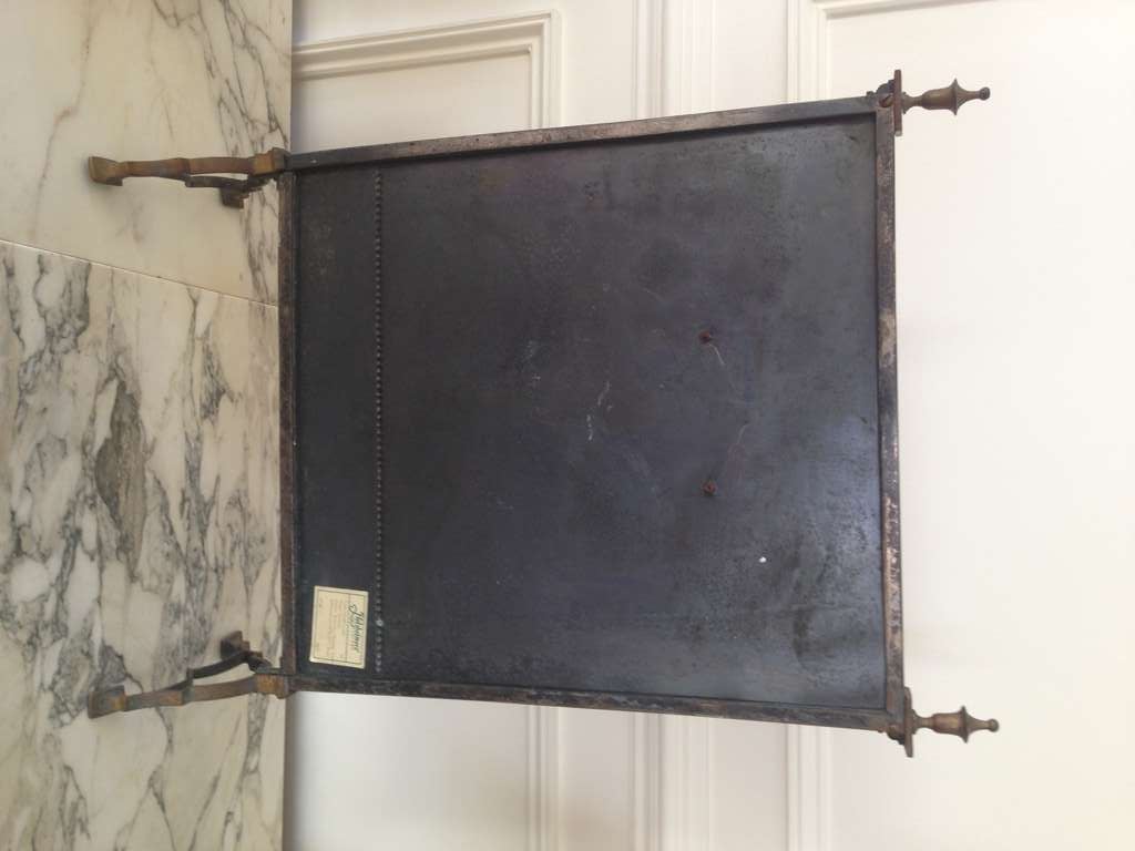 Vintage Brass Fire Screen For Sale 3