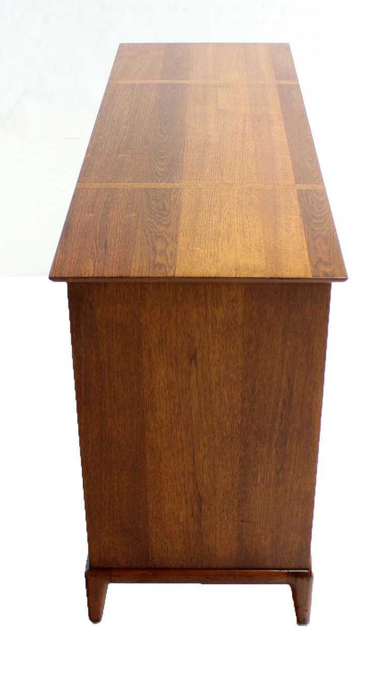 Mid-Century Modern Walnut Long Dresser by Henredon 3