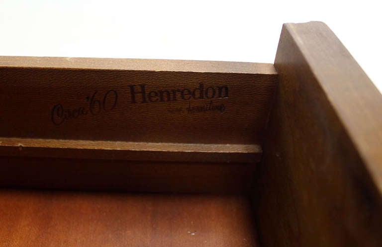 Mid-Century Modern Walnut Long Dresser by Henredon In Excellent Condition In Rockaway, NJ