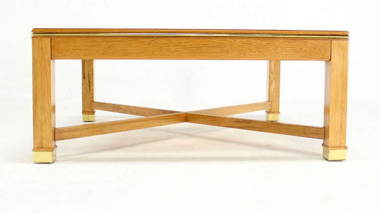 Contemporary Bird's-Eye Maple with a Square Glass Top Coffee Table 2
