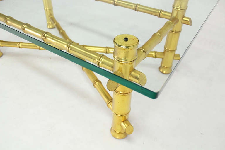 20th Century Gilt Faux Bamboo Base 3/4