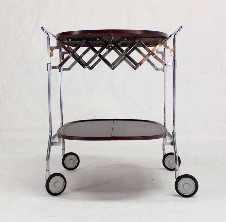 MidCentury Modern Folding Serving Cart by Cartel For Sale at 1stDibs
