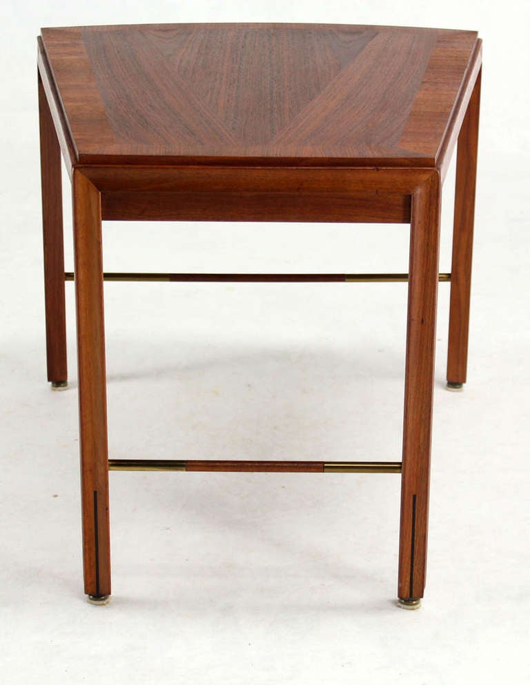 Mid Century Modern Solid Walnut Side or Coffee Table 1
