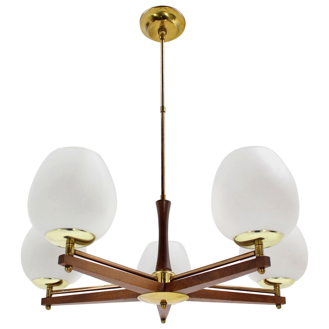 Champagne Glass Shade Danish Modern Light Fixture